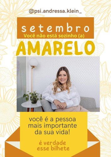 SETEMBRO AMARELO - Psicóloga Andressa Klein